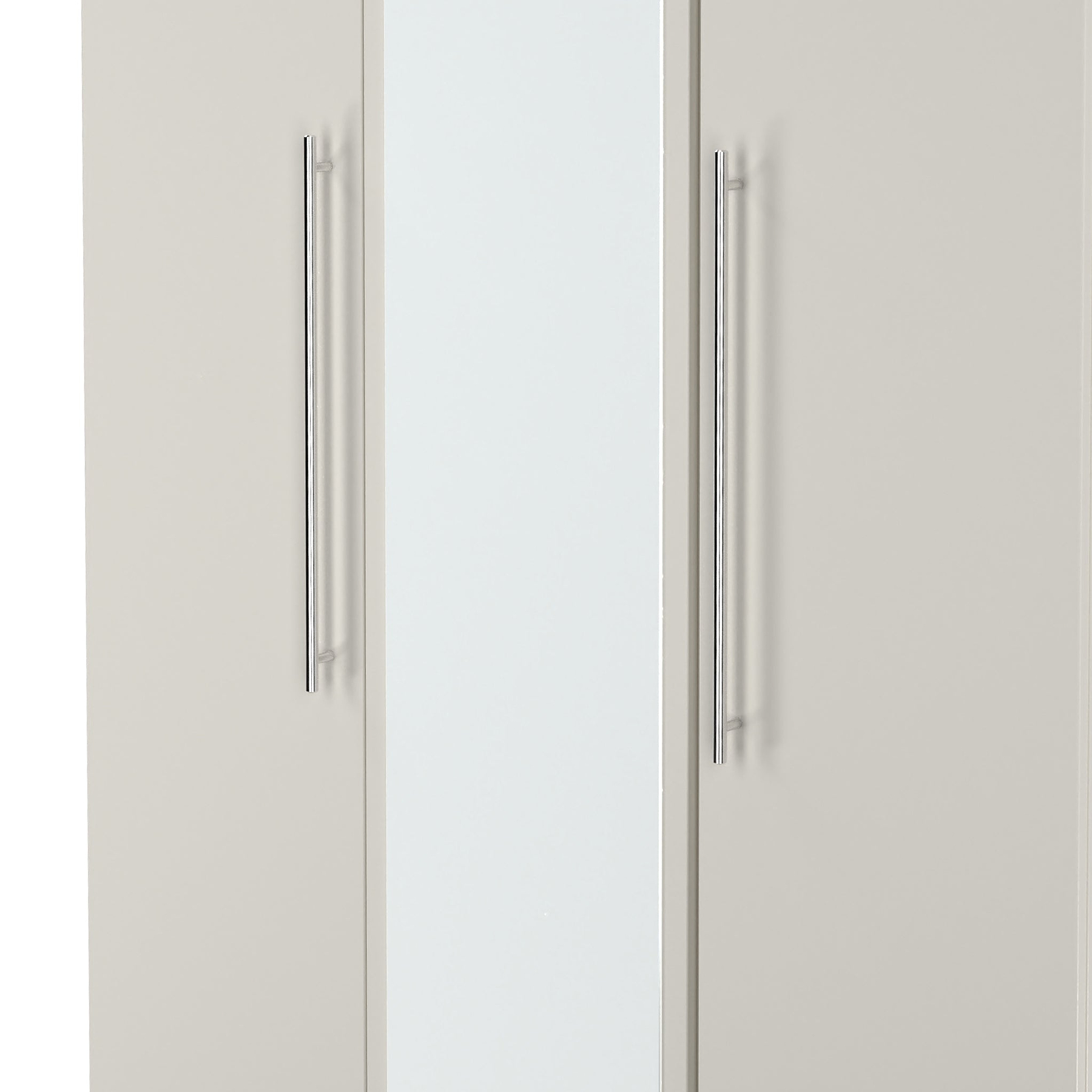 Bramwell Triple Mirrored Wardrobe Grey from Roseland Furniture