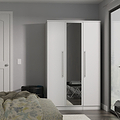 Bramwell Triple Mirrored Wardrobe Grey from Roseland Furniture