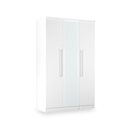 Bramwell Triple Mirrored Wardrobe White from Roseland Furniture