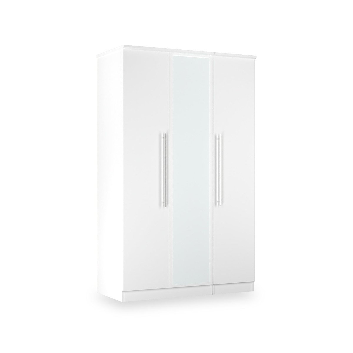 Bramwell Triple Mirrored Wardrobe White from Roseland Furniture