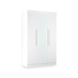 Bramwell Triple Mirrored Wardrobe White from Roseland Furniture