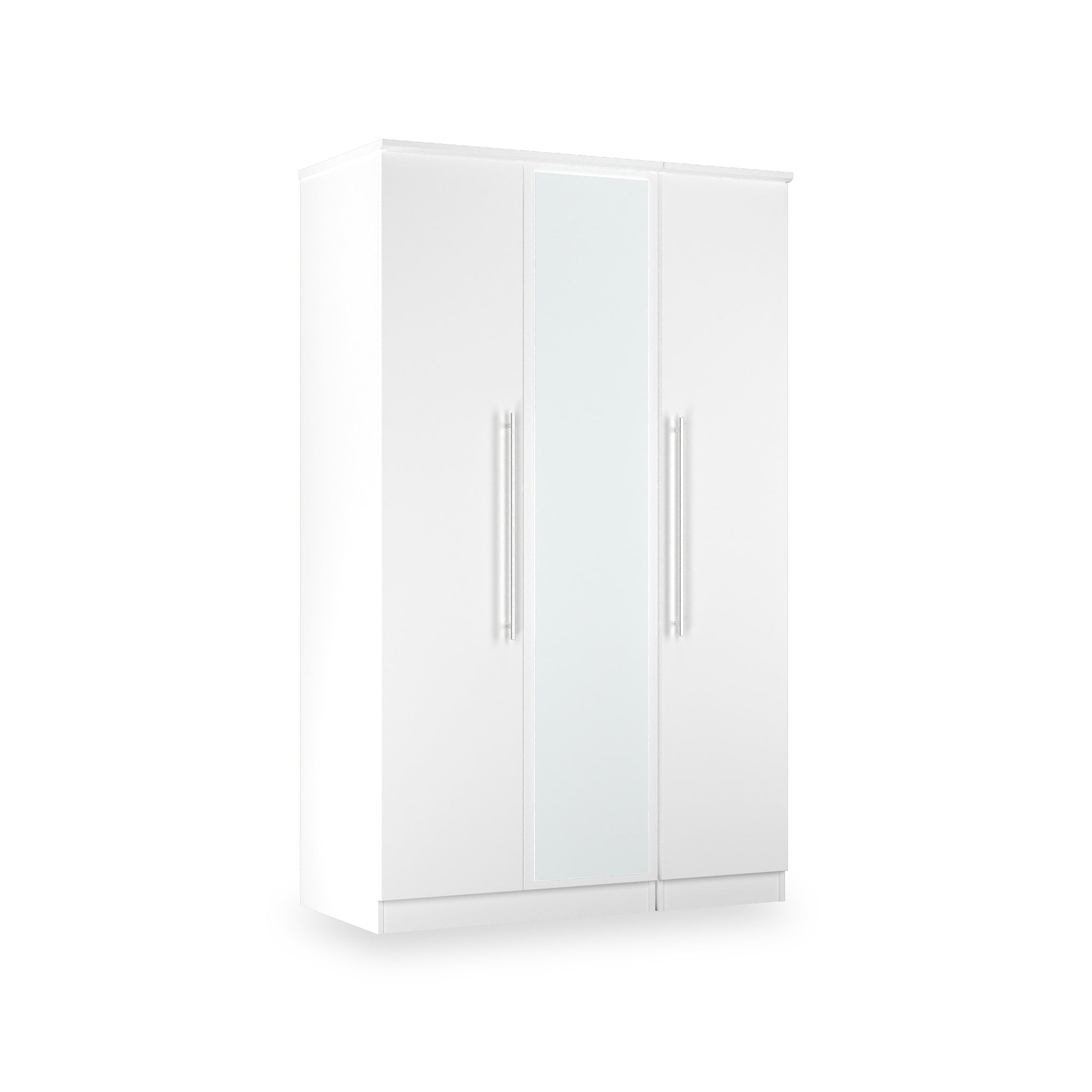 Bramwell Triple Mirrored Wardrobe White from Roseland Furniture