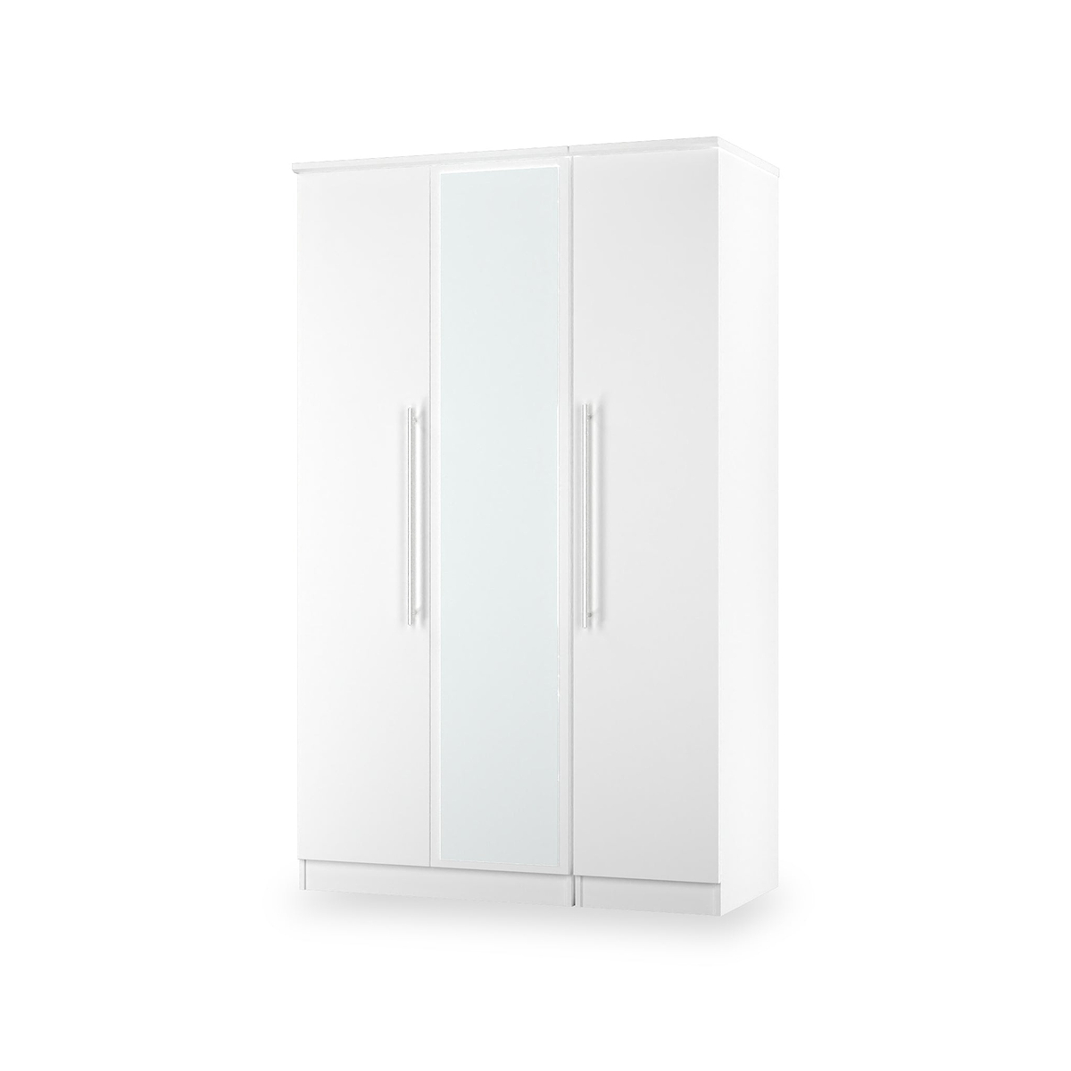 Bramwell Triple Mirrored Wardrobe White from Roseland Furniture