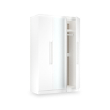 Bramwell Triple Mirrored Wardrobe White from Roseland Furniture