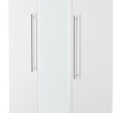 Bramwell Triple Mirrored Wardrobe White from Roseland Furniture