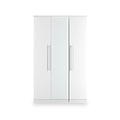 Bramwell Triple Mirrored Wardrobe White from Roseland Furniture