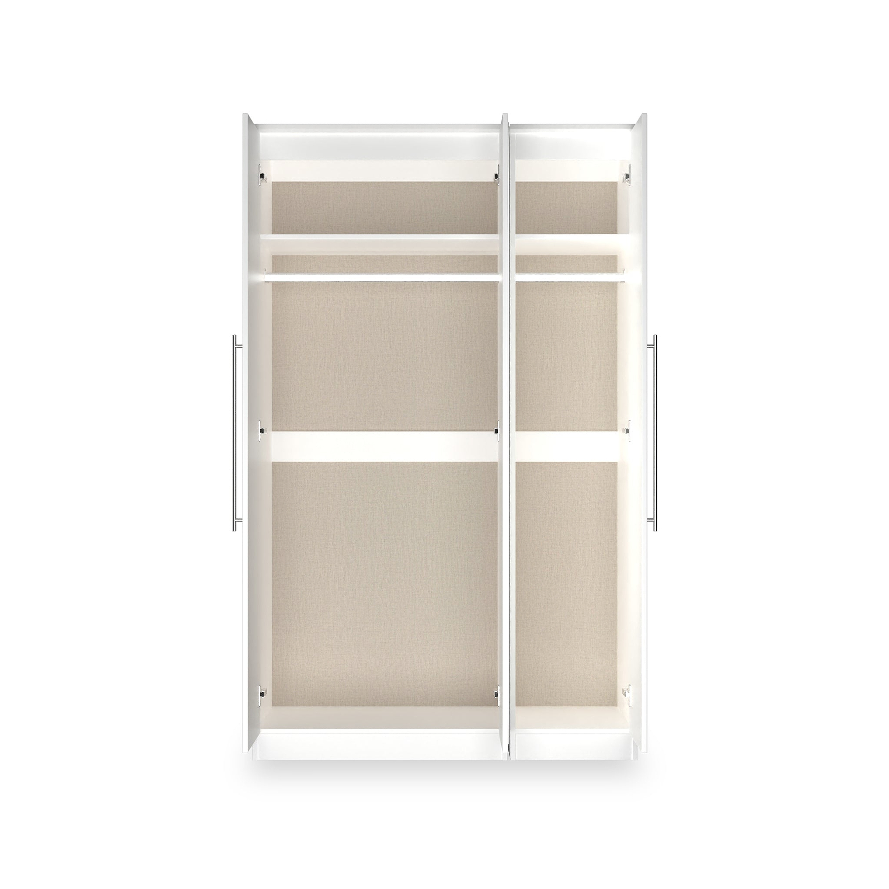 Bramwell Triple Mirrored Wardrobe White from Roseland Furniture
