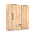 Bramwell 5 Door Wardrobe Oak from Roseland Furniture