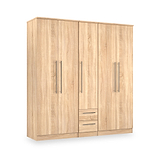 Bramwell 5 Door Wardrobe Oak from Roseland Furniture