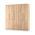 Bramwell 5 Door Wardrobe Oak from Roseland Furniture