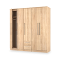Bramwell 5 Door Wardrobe Oak from Roseland Furniture