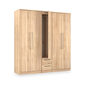 Bramwell 5 Door Wardrobe Oak from Roseland Furniture