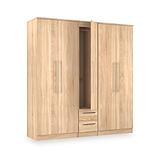 Bramwell 5 Door Wardrobe Oak from Roseland Furniture