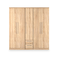 Bramwell 5 Door Wardrobe Oak from Roseland Furniture