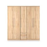 Bramwell 5 Door Wardrobe Oak from Roseland Furniture