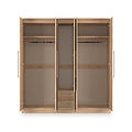 Bramwell 5 Door Wardrobe Oak from Roseland Furniture