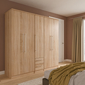 Bramwell 5 Door Wardrobe Oak from Roseland Furniture