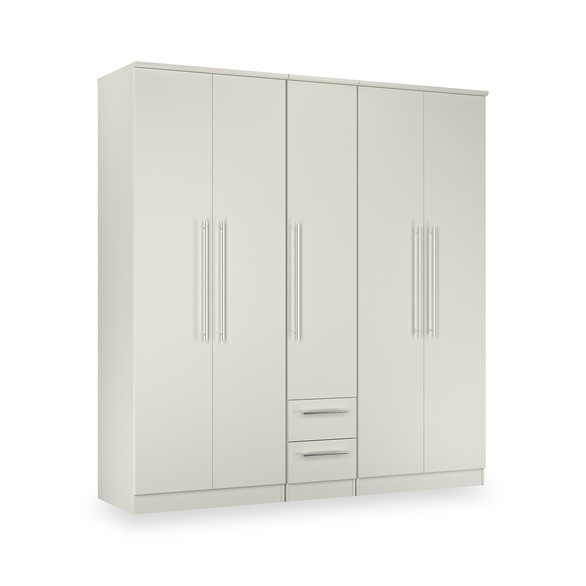 Bramwell 5 Door Wardrobe Grey from Roseland Furniture