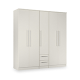 Bramwell 5 Door Wardrobe Grey from Roseland Furniture