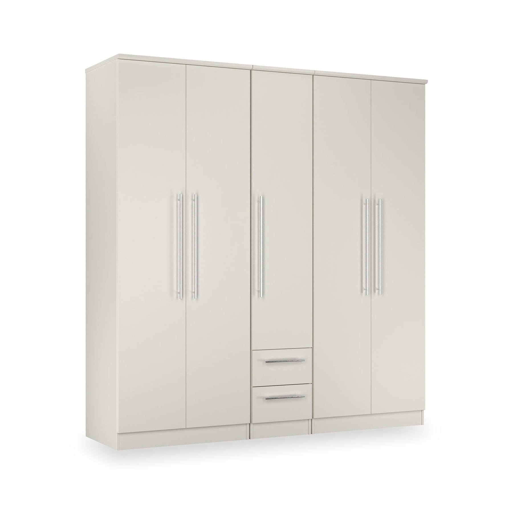 Bramwell 5 Door Wardrobe Grey from Roseland Furniture