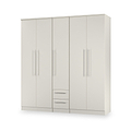 Bramwell 5 Door Wardrobe Grey from Roseland Furniture