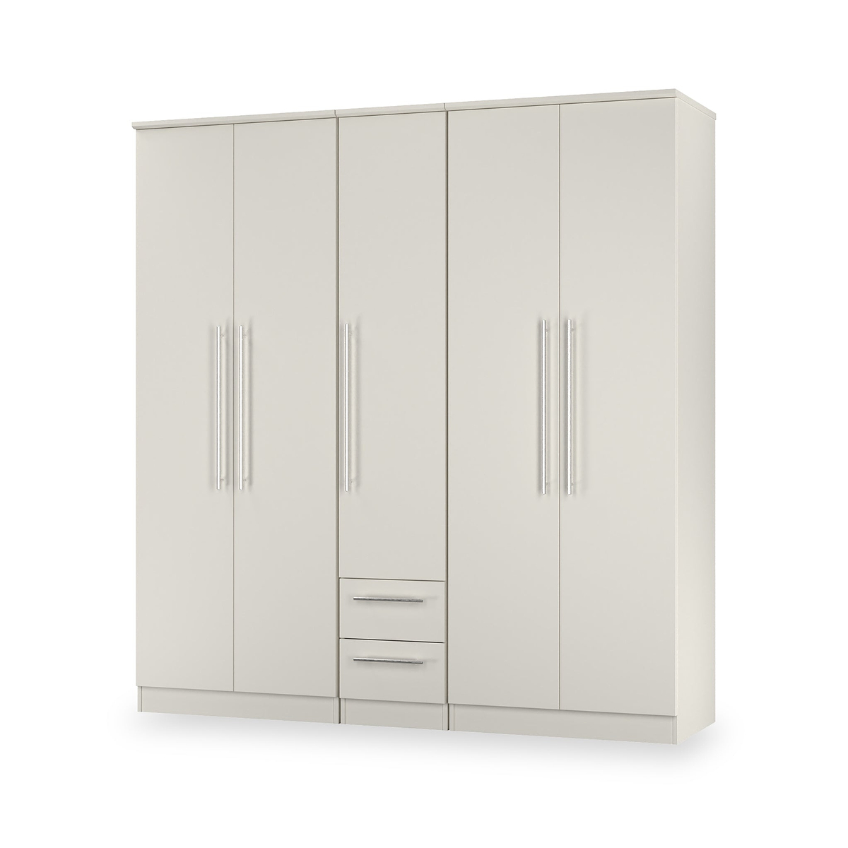 Bramwell 5 Door Wardrobe Grey from Roseland Furniture