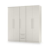 Bramwell 5 Door Wardrobe Grey from Roseland Furniture