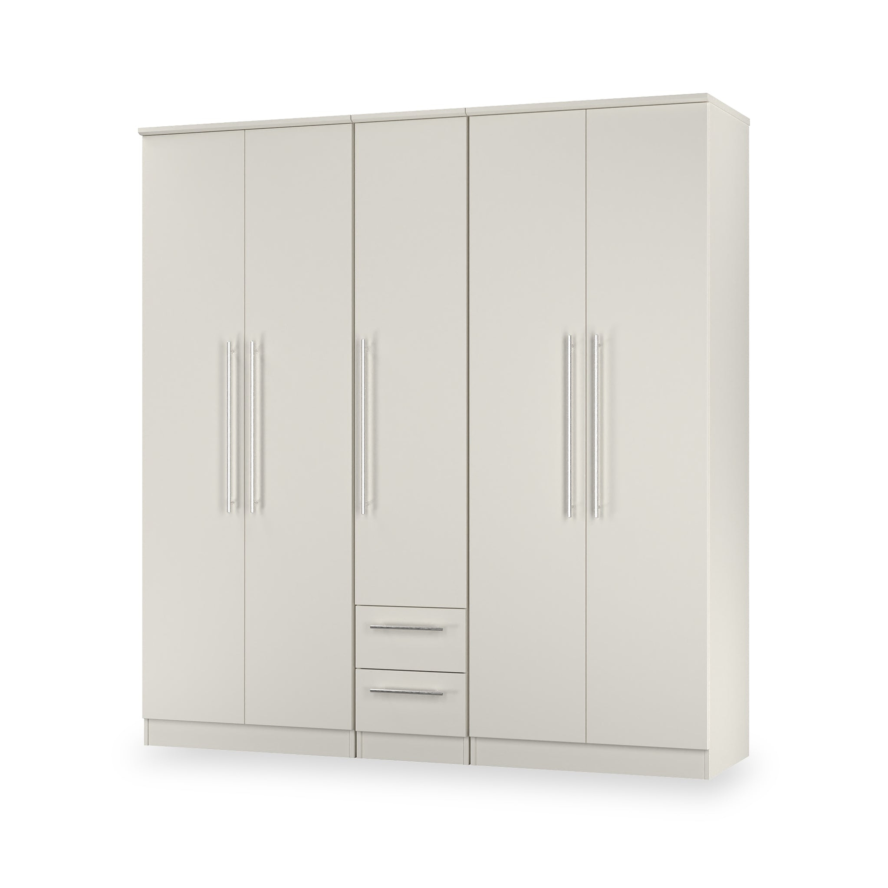 Bramwell 5 Door Wardrobe Grey from Roseland Furniture