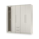 Bramwell 5 Door Wardrobe Grey from Roseland Furniture