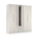 Bramwell 5 Door Wardrobe Grey from Roseland Furniture