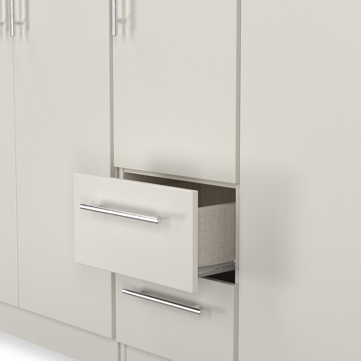 Bramwell 5 Door Wardrobe Grey from Roseland Furniture