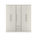 Bramwell 5 Door Wardrobe Grey from Roseland Furniture