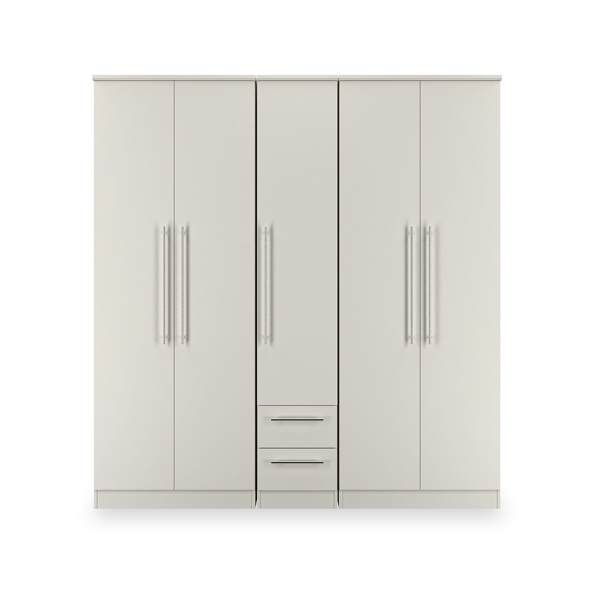 Bramwell 5 Door Wardrobe Grey from Roseland Furniture