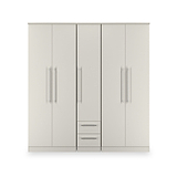 Bramwell 5 Door Wardrobe Grey from Roseland Furniture