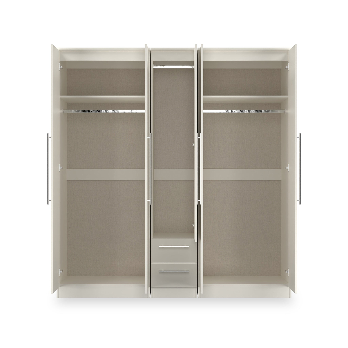 Bramwell 5 Door Wardrobe Grey from Roseland Furniture