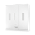 Bramwell 5 Door Wardrobe White from Roseland Furniture