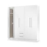 Bramwell 5 Door Wardrobe White from Roseland Furniture