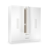 Bramwell 5 Door Wardrobe White from Roseland Furniture