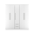 Bramwell 5 Door Wardrobe White from Roseland Furniture