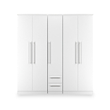 Bramwell 5 Door Wardrobe White from Roseland Furniture