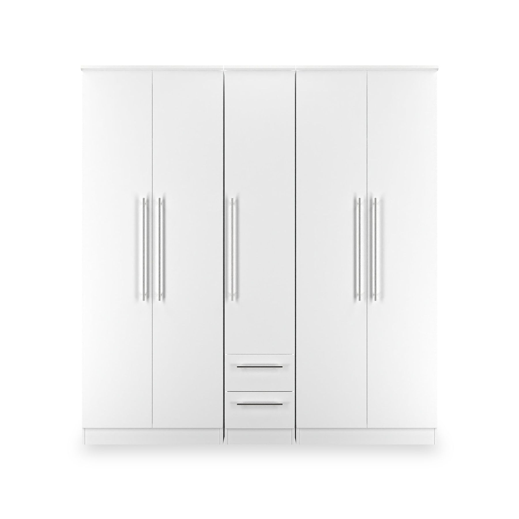 Bramwell 5 Door Wardrobe White from Roseland Furniture