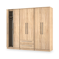 Bramwell 6 Door Wardrobe Oak from Roseland Furniture
