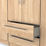 Bramwell 6 Door Wardrobe Oak from Roseland Furniture