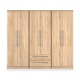Bramwell 6 Door Wardrobe Oak from Roseland Furniture