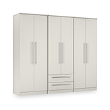 Bramwell 6 Door Wardrobe Grey from Roseland Furniture