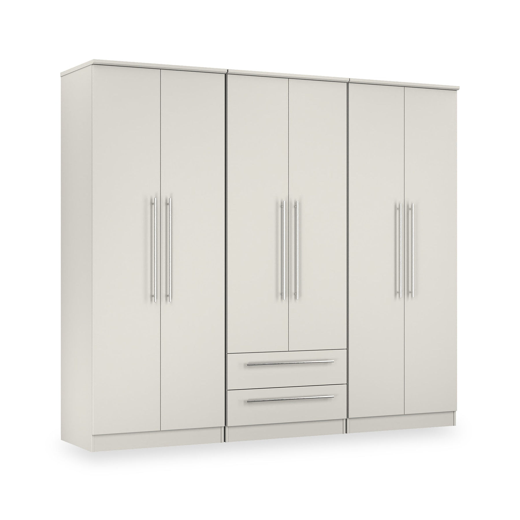 Bramwell 6 Door Wardrobe Grey from Roseland Furniture