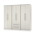 Bramwell 6 Door Wardrobe Grey from Roseland Furniture