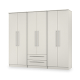 Bramwell 6 Door Wardrobe Grey from Roseland Furniture