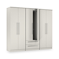 Bramwell 6 Door Wardrobe Grey from Roseland Furniture