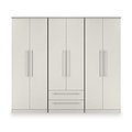 Bramwell 6 Door Wardrobe Grey from Roseland Furniture